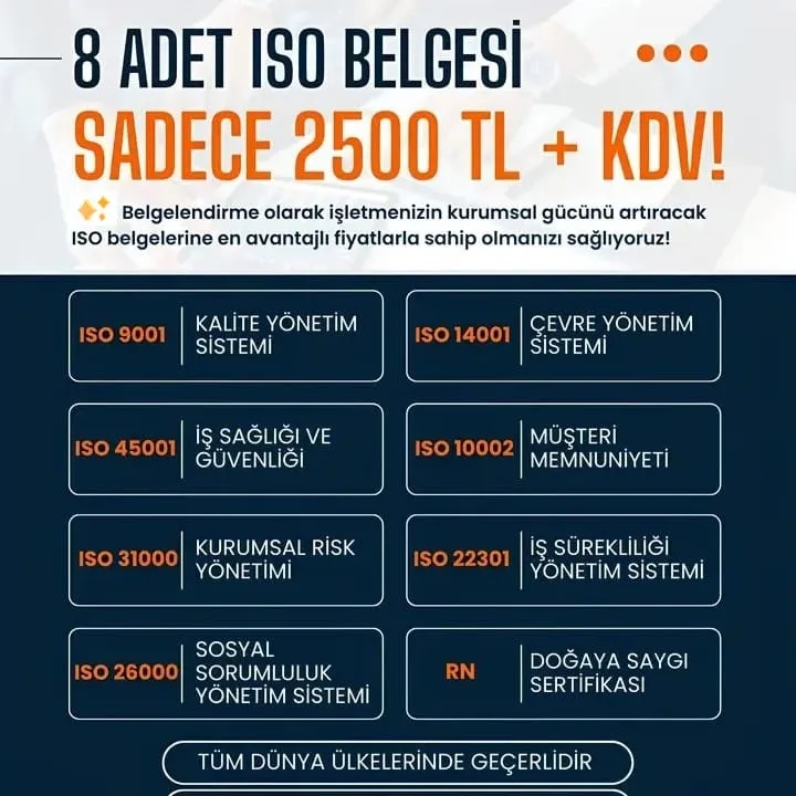 Sağlık Gerçekleri: Patron Çıldırdı! 8 Adet ISO Kalite Belgesi 2500 TL