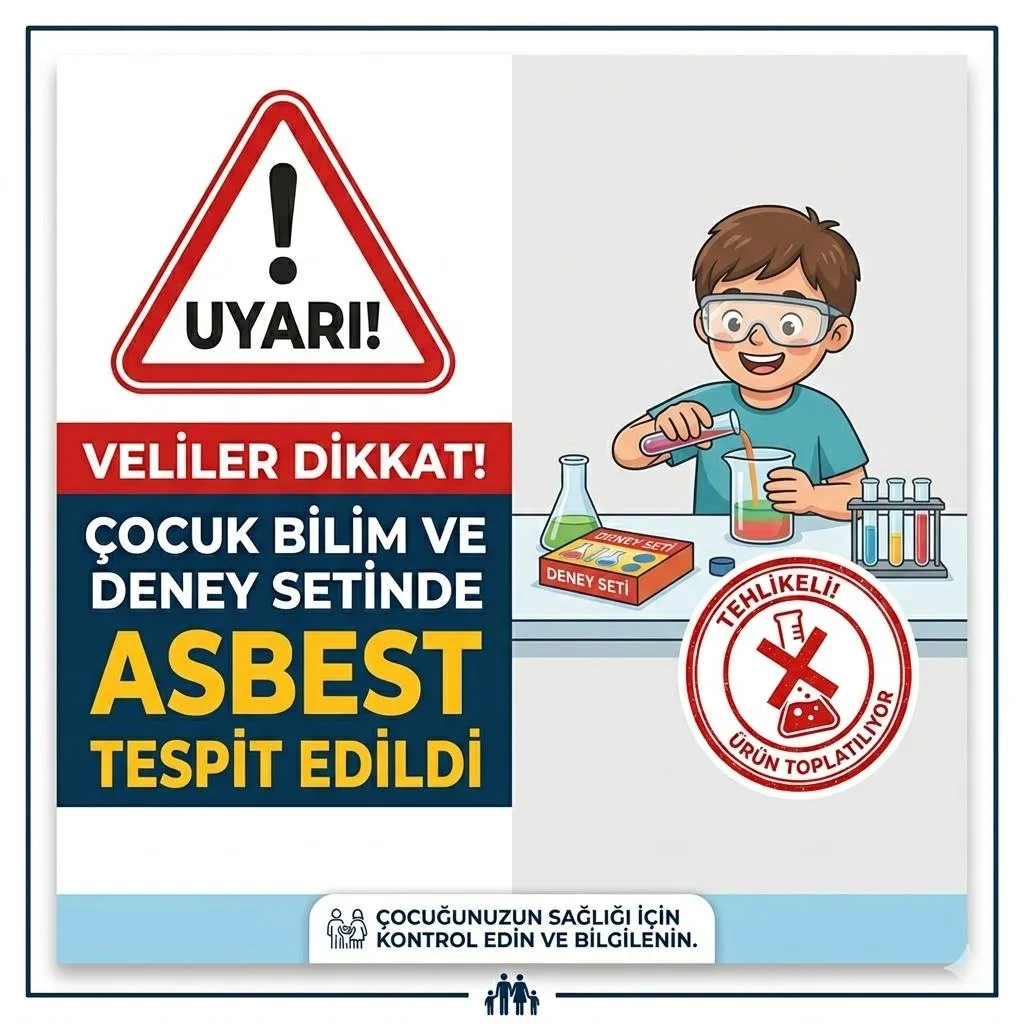 Veliler Dikkat! Çocuk Bilim ve Deney Setinde Asbest Tespit Edildi